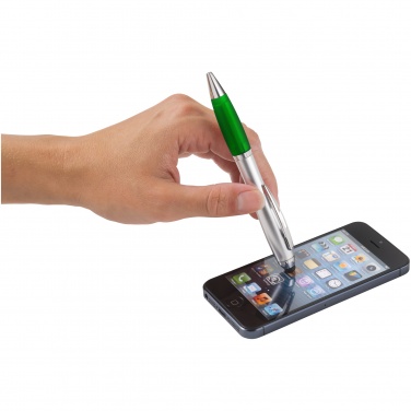 Логотрейд бизнес-подарки картинка: Шариковая ручка-стилус Nash, зеленый