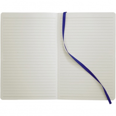 Лого трейд бизнес-подарки фото: Классический блокнот с мягкой обложкой, темно-синий
