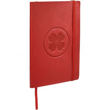 Лого трейд бизнес-подарки фото: Классический блокнот с мягкой обложкой, красный