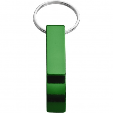 Лого трейд бизнес-подарки фото: Алюминиевый брелок-открывалка, зеленый