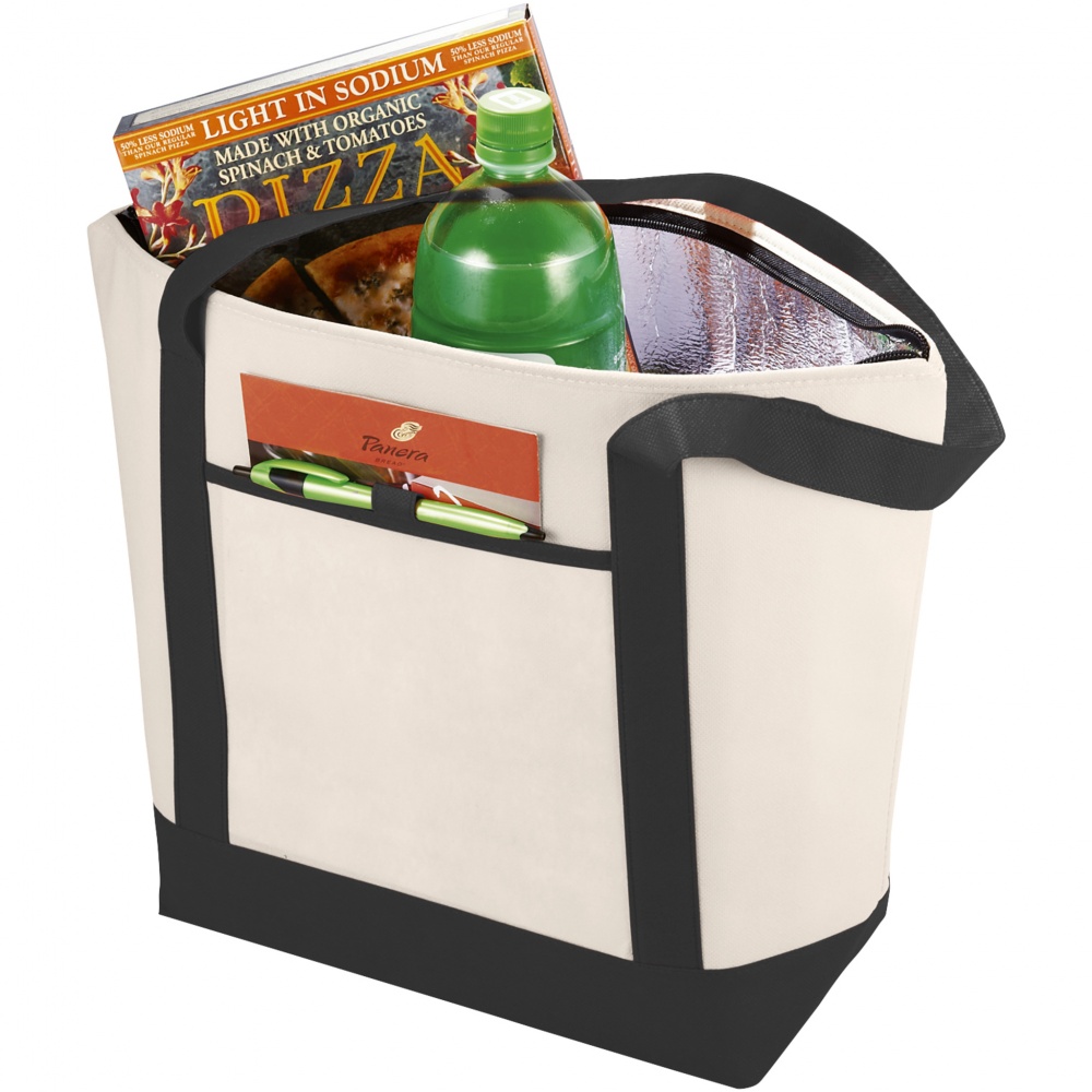 Логотрейд бизнес-подарки картинка: Нетканая сумка-холодильник Lighthouse, чёрная