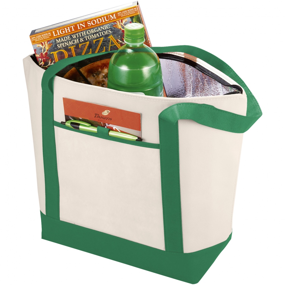 Логотрейд pекламные продукты картинка: Нетканая сумка-холодильник Lighthouse, зелёная