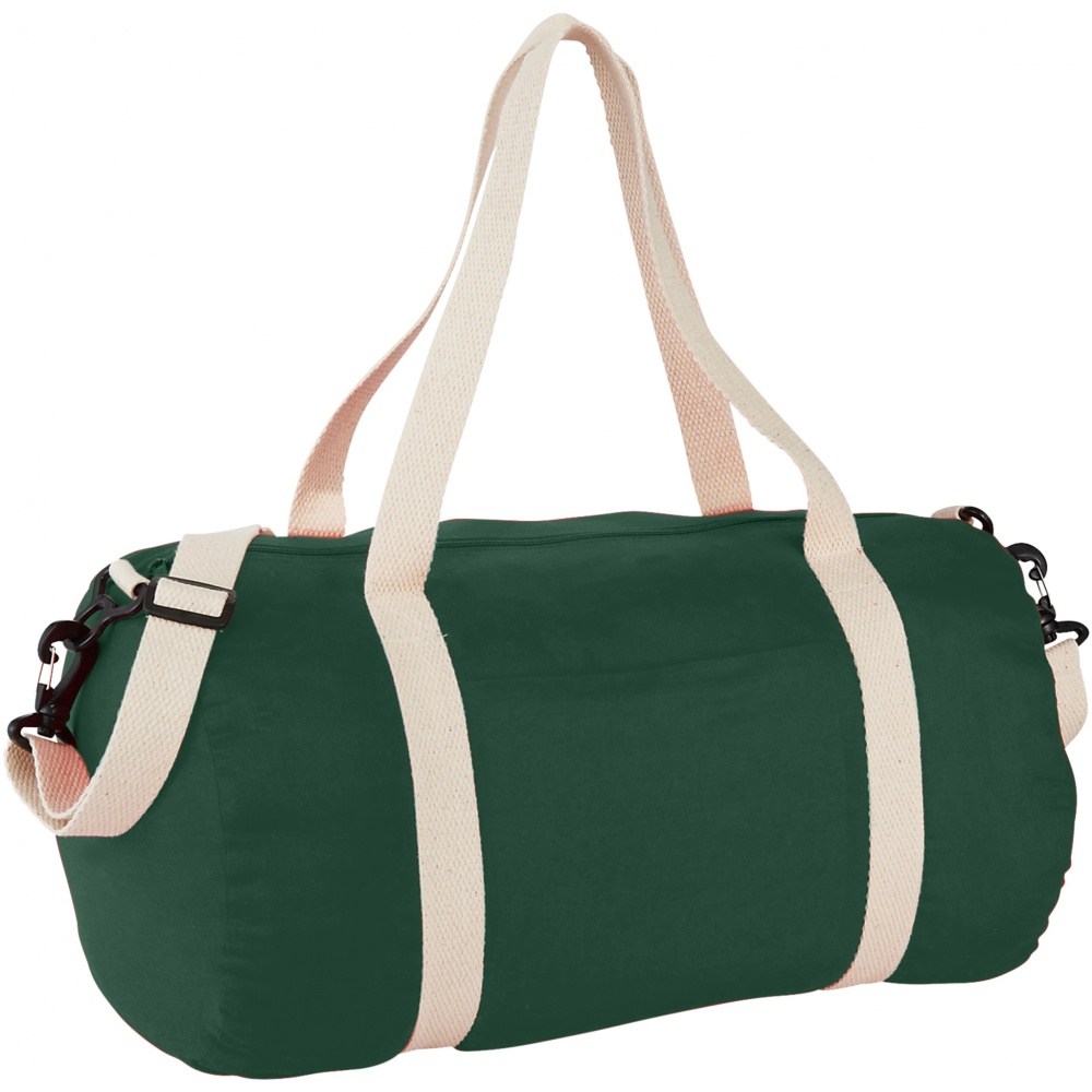 Логотрейд pекламные продукты картинка: Хлопковая сумка Barrel Duffel, зеленый лесной