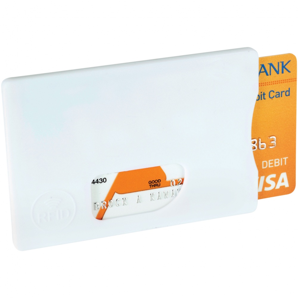 Лого трейд pекламные продукты фото: Защитный RFID чехол для кредитных карт, белый