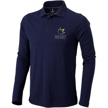 Логотрейд бизнес-подарки картинка: Рубашка поло с длинными рукавами Oakville navy