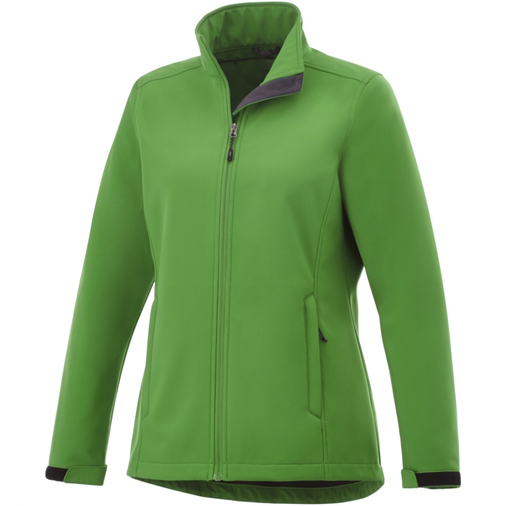 Логотрейд pекламные подарки картинка: Женская куртка софтшел Maxson, зеленый