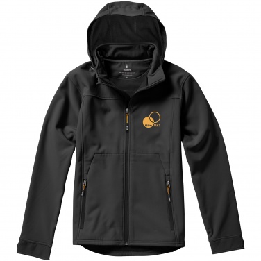 Лого трейд бизнес-подарки фото: Куртка софтшел Langley, темно-серый