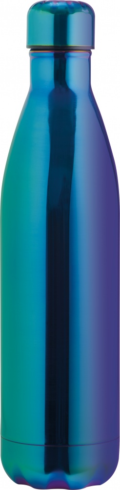 Лого трейд бизнес-подарки фото: Металлическая бутылка, синяя