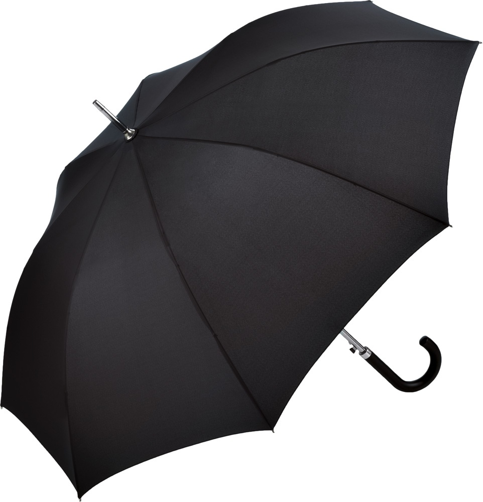 Логотрейд бизнес-подарки картинка: AC golf fiiberklaasist karkassiga vihmavari, must
