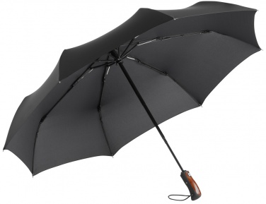 Лого трейд бизнес-подарки фото: AOC väike vihmavari Stormmaster, 5663, must/pruun