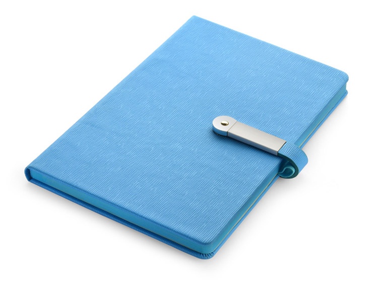 Логотрейд бизнес-подарки картинка: ноутбук A5 Mind с USB-накопителем, голубой