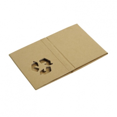 Логотрейд pекламные подарки картинка: Вторичный картонный держатель для ручки, коричневый