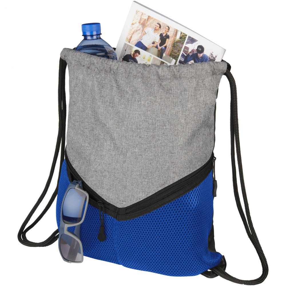 Логотрейд pекламные продукты картинка: Voyager drawstring backpack, ярко-синий