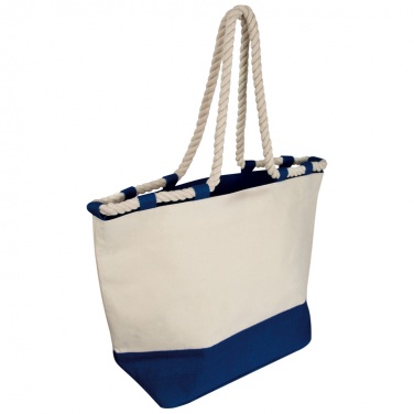 Лого трейд pекламные подарки фото: Джутовая сумка на пляж, тёмно-синяя