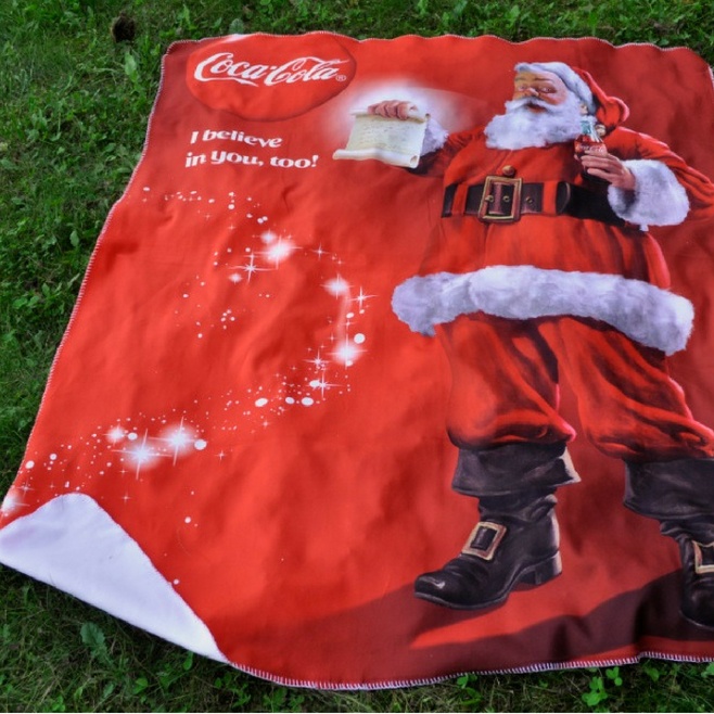 Логотрейд pекламные продукты картинка: Флисовое одеяло с цифровой печатью, 100x150 см