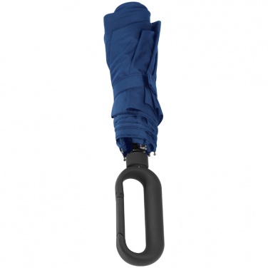 Лого трейд pекламные продукты фото: Автоматический карманный зонтик с ручкой-карабином, синий