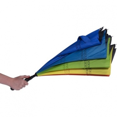 Лого трейд бизнес-подарки фото: Двусторонний автоматический зонт AX, многоцветный