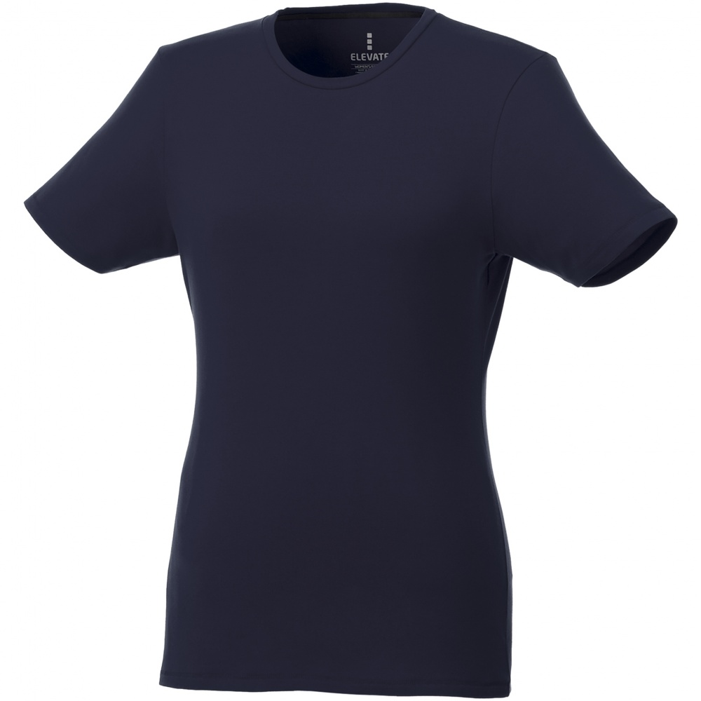 Логотрейд pекламные подарки картинка: Женская футболка Balfour с коротким рукавом, тёмно-синяя