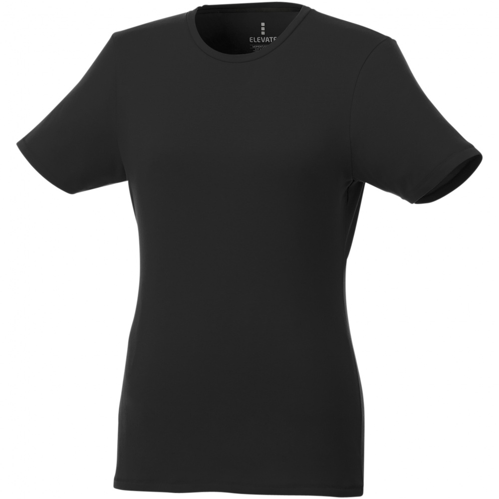 Логотрейд pекламные подарки картинка: Женская футболка Balfour с коротким рукавом, чёрная