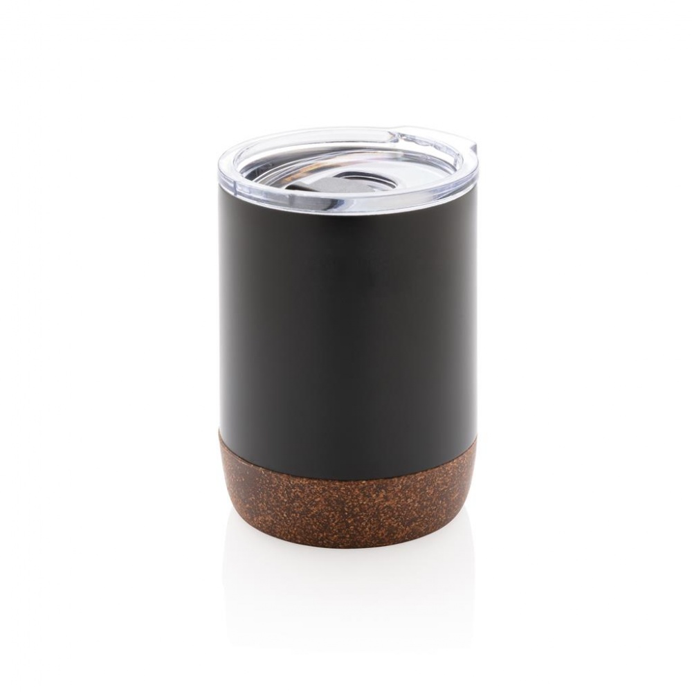 Логотрейд бизнес-подарки картинка: Вакуумная термокружка Cork для кофе, 180 мл, черный