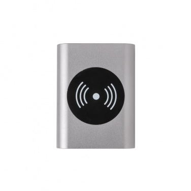 Лого трейд pекламные cувениры фото: Reklaamtoode: Aluminium 5.000 mAh Wireless 5W Pocket Powerbank, grey