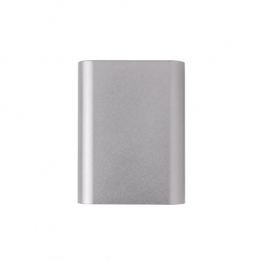 Лого трейд бизнес-подарки фото: Reklaamtoode: Aluminium 5.000 mAh Wireless 5W Pocket Powerbank, grey