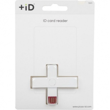Лого трейд бизнес-подарки фото: +ID ID-kaardi lugeja, USB, blisterpakendis, valge