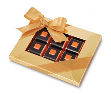 Лого трейд бизнес-подарки фото: Kandilised šokolaadibatoonid kinkekarbis