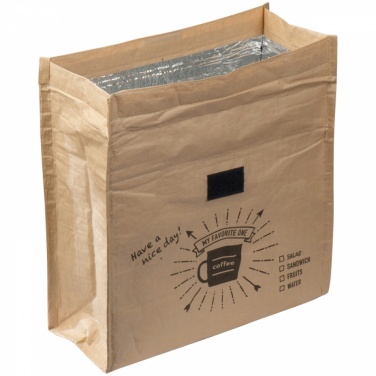 Лого трейд pекламные подарки фото: Ретро сумка-холодильник, бежевый
