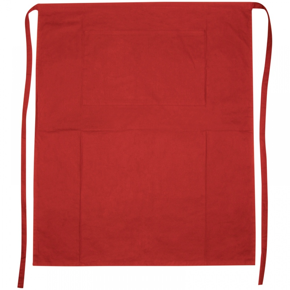 Лого трейд pекламные cувениры фото: Фартук из хлопка - длинный, красный