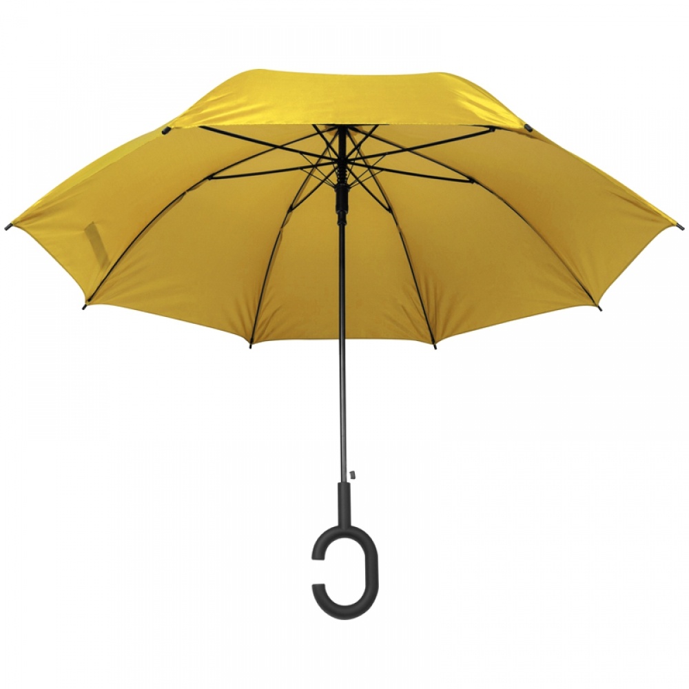 Лого трейд pекламные cувениры фото: Автоматический зонт, жёлтый