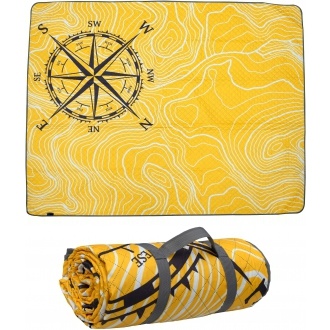 Логотрейд pекламные продукты картинка: Складной плед для пикника ALVERNIA, жёлтый