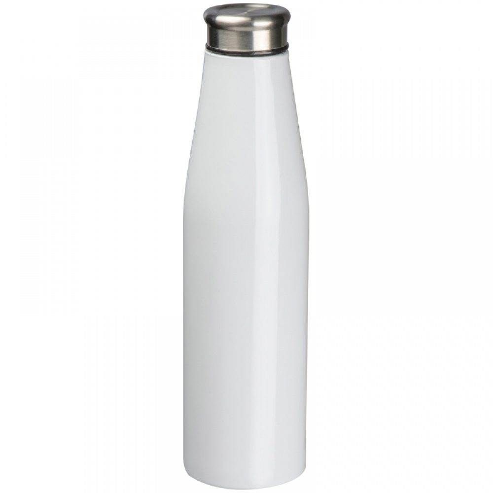 Логотрейд pекламные подарки картинка: Металлическая бутылка 750 мл, белый