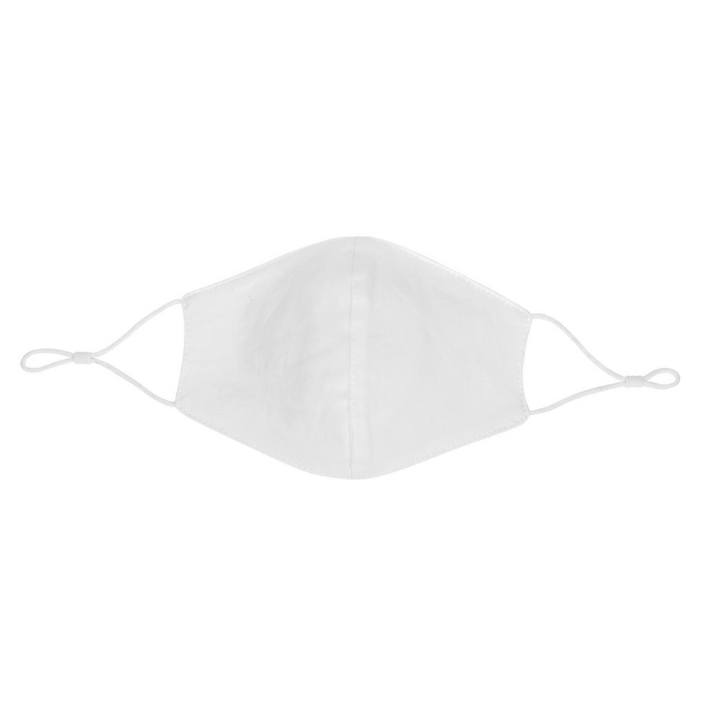Логотрейд бизнес-подарки картинка: Двухслойная многоразовая маска из хлопка, белая