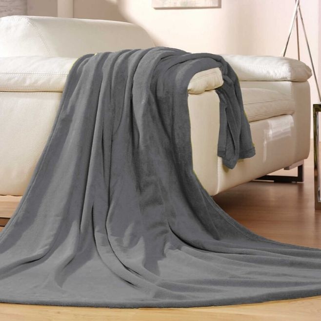Логотрейд pекламные cувениры картинка: Флисовое одеяло Memphis, серый