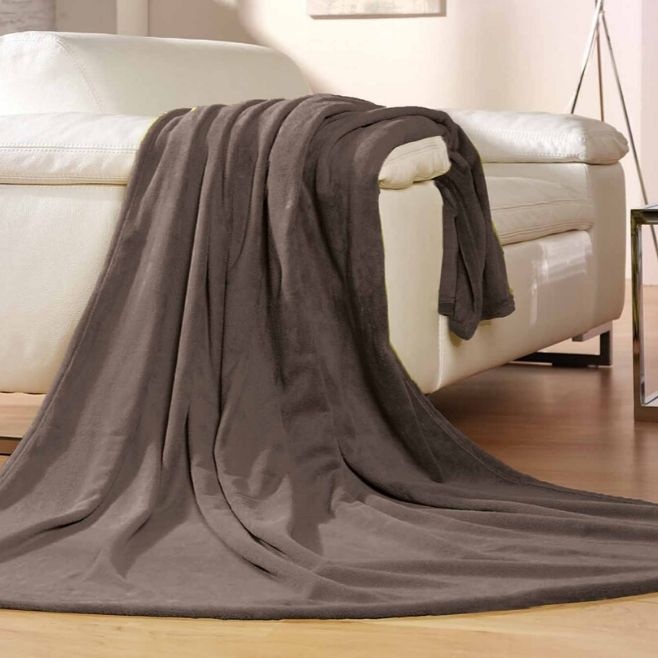 Логотрейд pекламные cувениры картинка: Флисовое одеяло Memphis, светло-коричневый