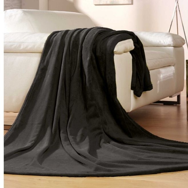 Логотрейд pекламные cувениры картинка: Флисовое одеяло Мемфис, чёрный