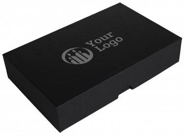 Лого трейд pекламные подарки фото: Внешний аккумулятор4000 mAh all in one, чёрный