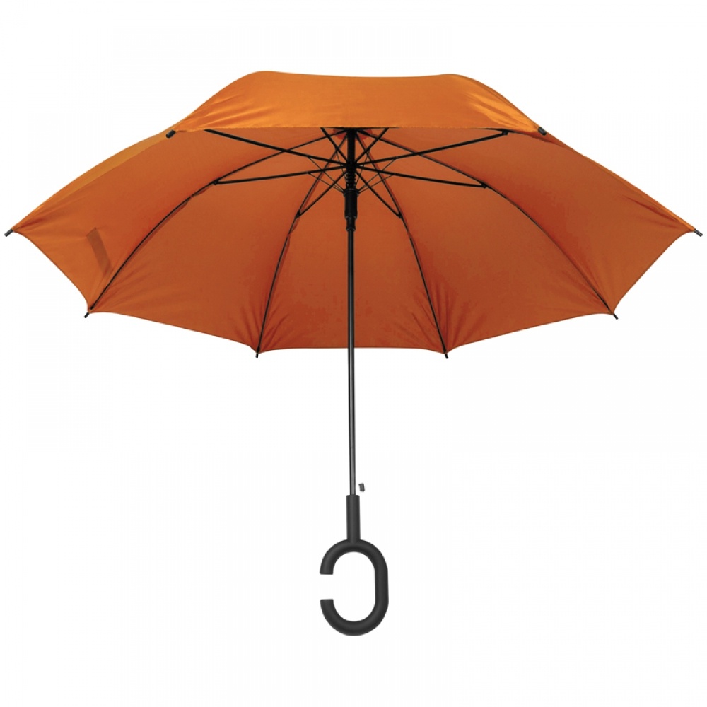 Логотрейд pекламные cувениры картинка: Автоматический зонт "Hands free", oранжевый