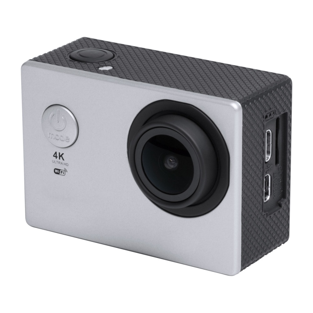 Логотрейд бизнес-подарки картинка: Пластиковая приключенческая камера 4K, серебристая