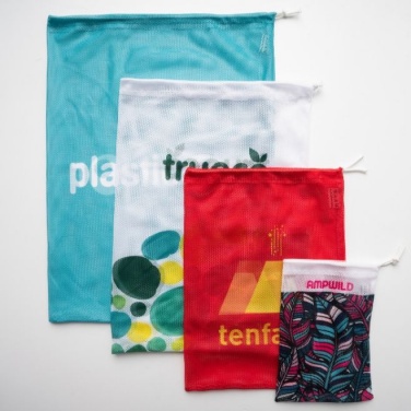 Лого трейд pекламные продукты фото: Мешок для фруктов и овощей из сетчатого материала, 35x45 см, белый
