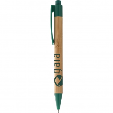 Логотрейд pекламные подарки картинка: Шариковая ручка Borneo, зеленый