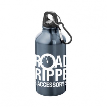 Лого трейд pекламные подарки фото: #2 Бутылка для питья с карабином, темно-серый