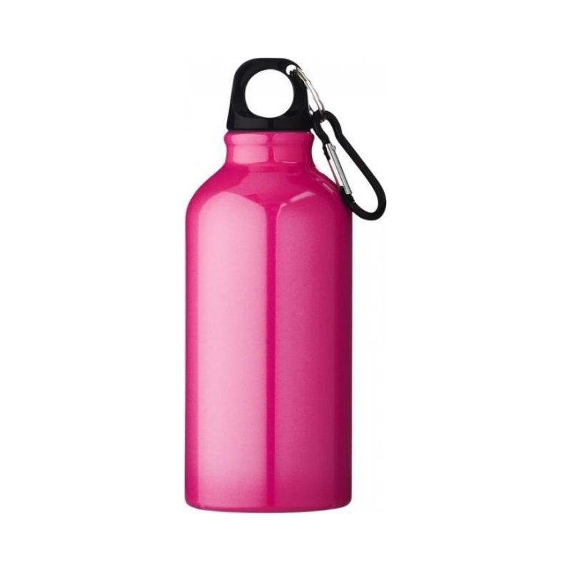 Логотрейд pекламные cувениры картинка: Бутылка для питья с карабином, неоново-розовый