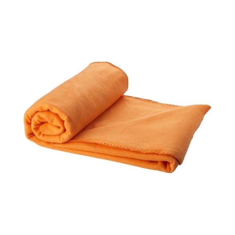Лого трейд бизнес-подарки фото: Плед Huggy в чехле, oранжевый