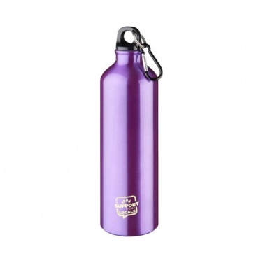 Спортивная бутылка Pacific с карабином 770 ml, пурпурный логотип