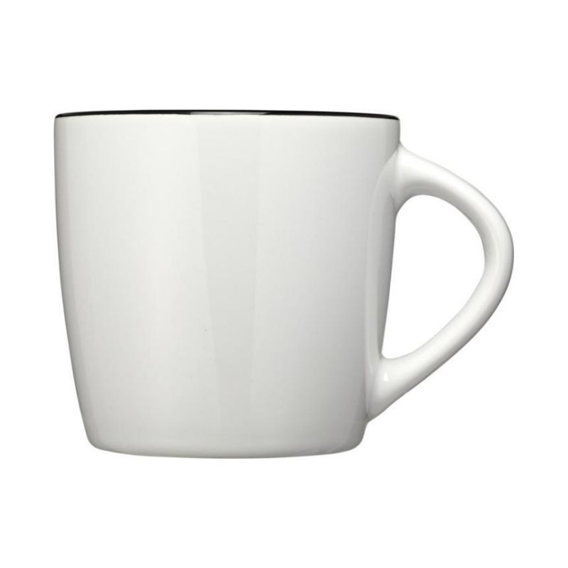Лого трейд pекламные подарки фото: Керамическая чашка Aztec, белый/черный