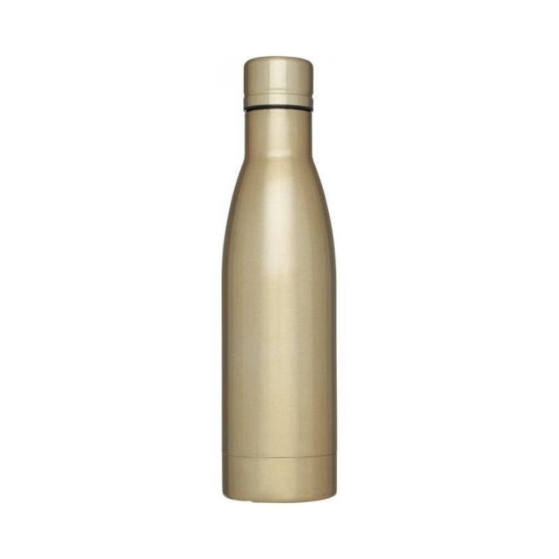 Лого трейд бизнес-подарки фото: Вакуумная бутылка Vasa c медной изоляцией, золотой
