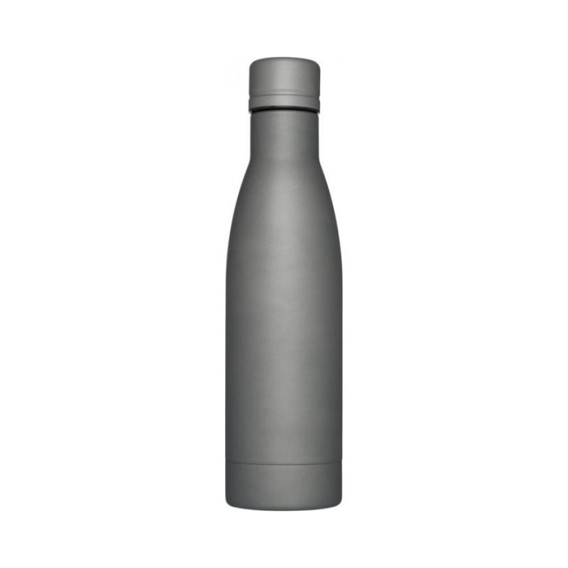 Лого трейд бизнес-подарки фото: Вакуумная бутылка Vasa c медной изоляцией, cерый