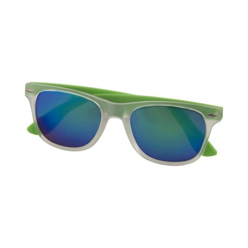 Лого трейд бизнес-подарки фото: Солнцезащитные очки Sun Ray Mirror, лайм